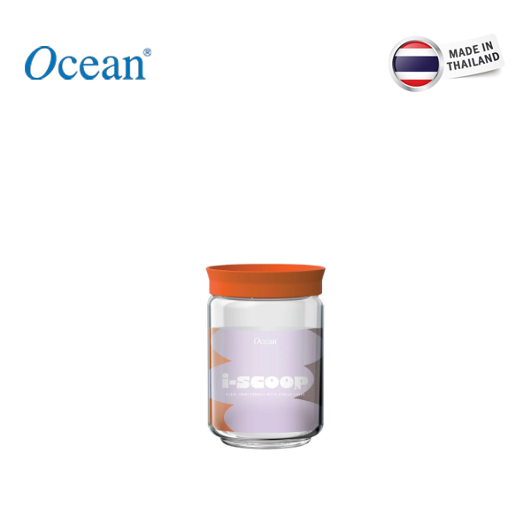 Hũ thủy tinh nắp nhựa Ocean I-Scoop 625ml – 2523 (Màu cam)